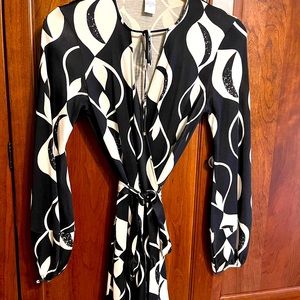 DVF Blouson Sleeve Wrap Dress